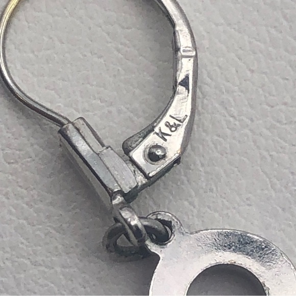 VTG K&L Germany Silver Tone Circle Earrings 1” - Picture 2 of 4